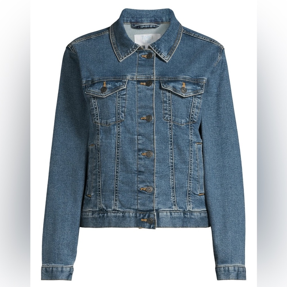 Time and Tru Medium Wash Denim Jacket Size XL (16-18)